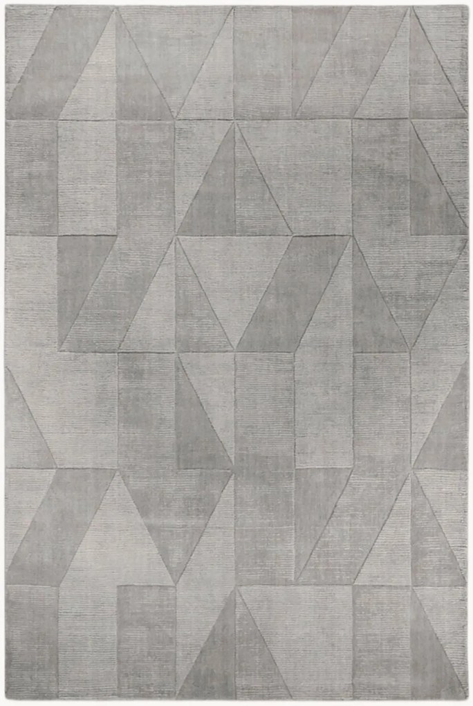 Wollen vloerkleed Ursule met hoog-laag effect