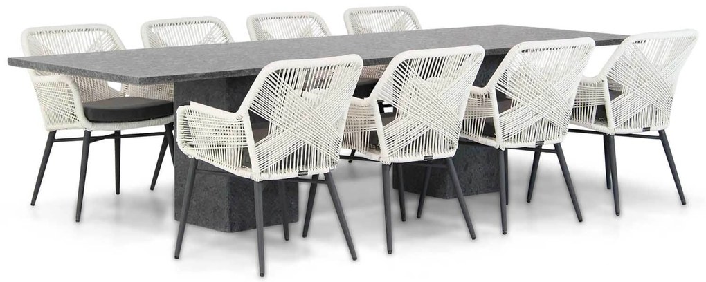 Tuinset 8 personen 300 cm Rope Wit Lifestyle Garden Furniture Advance/Graniet
