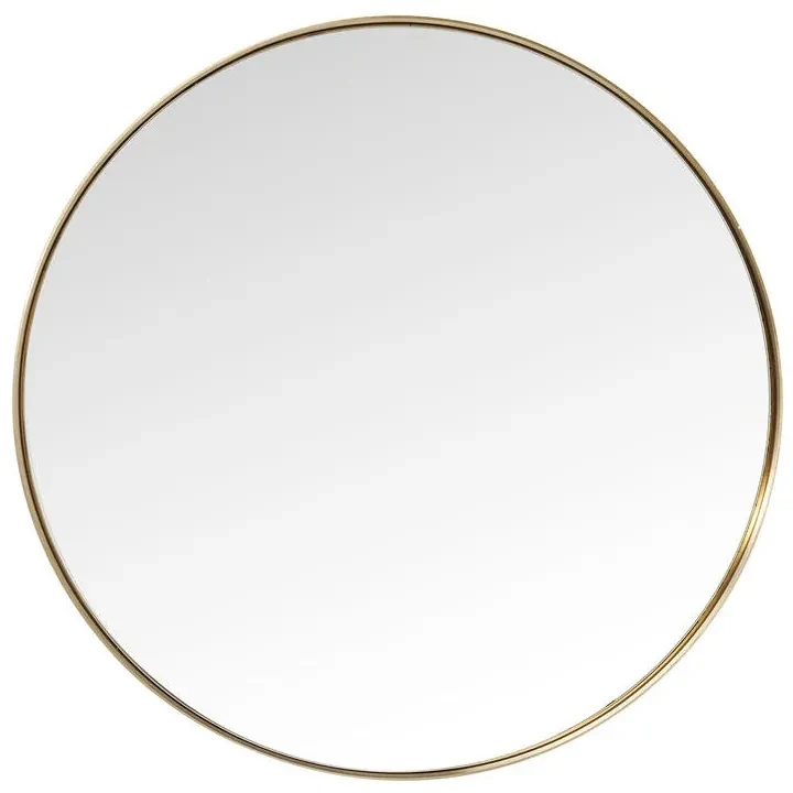 Kare Design Curve Ronde Messing Spiegel 100 Cm - 100x100cm