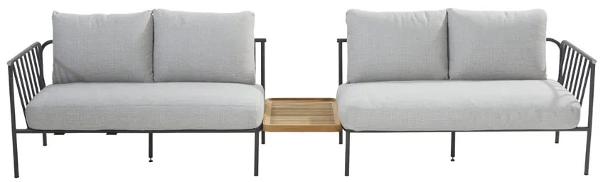 4 Seasons Outdoor Figaro 4-persoons loungebank Tuinbank antraciet weerbestendig