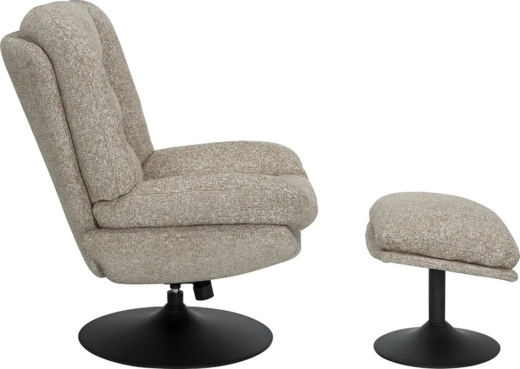 Fauteuil Met Voetensteun Beige