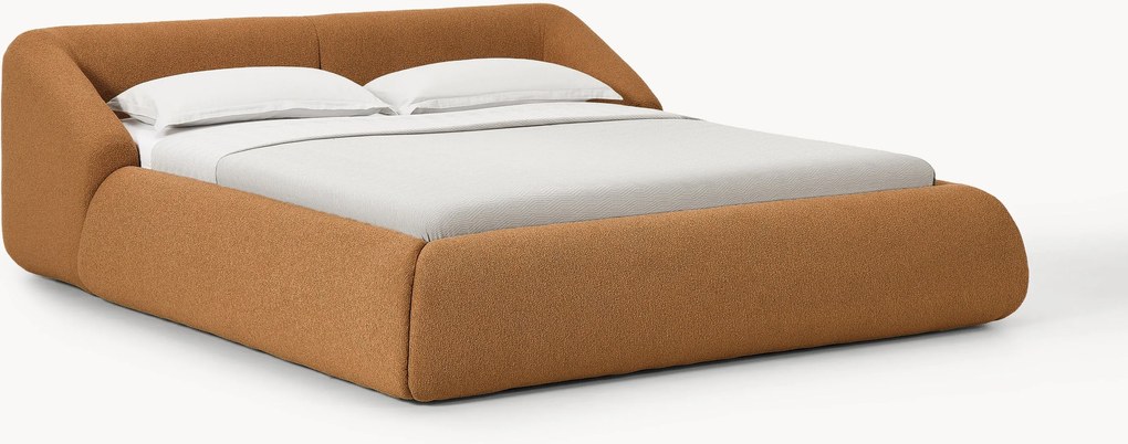 Gestoffeerd bouclé bed Sofia
