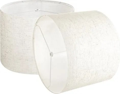 VEVOR Drumlampenkap 33 x 33 x 25 cm (boven x onder x hoog), 2 stuks middelgrote vervangende kappen van linnen + PVC, lampenkap voor tafellampen, staande lampen en hanglampen (licht linnen)