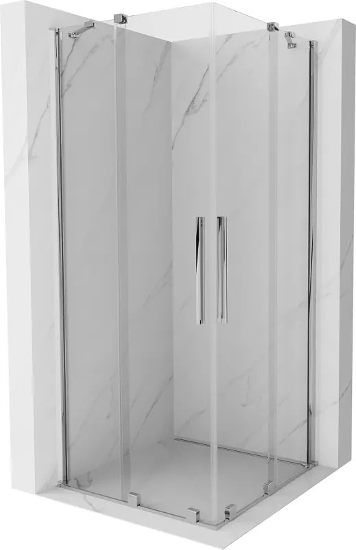 Mexen Velar Duo schuifdouchecabine 90 x 90 cm, transparant, chroom - 871-090-090-02-01