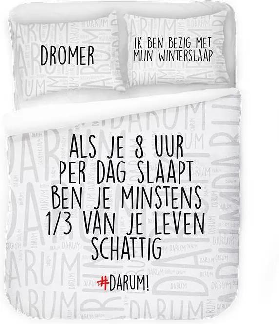 #DARUM! #DARUM! Schattige Slapers - Wit 1-persoons (140 x 220 cm + 1 kussensloop) Dekbedovertrek