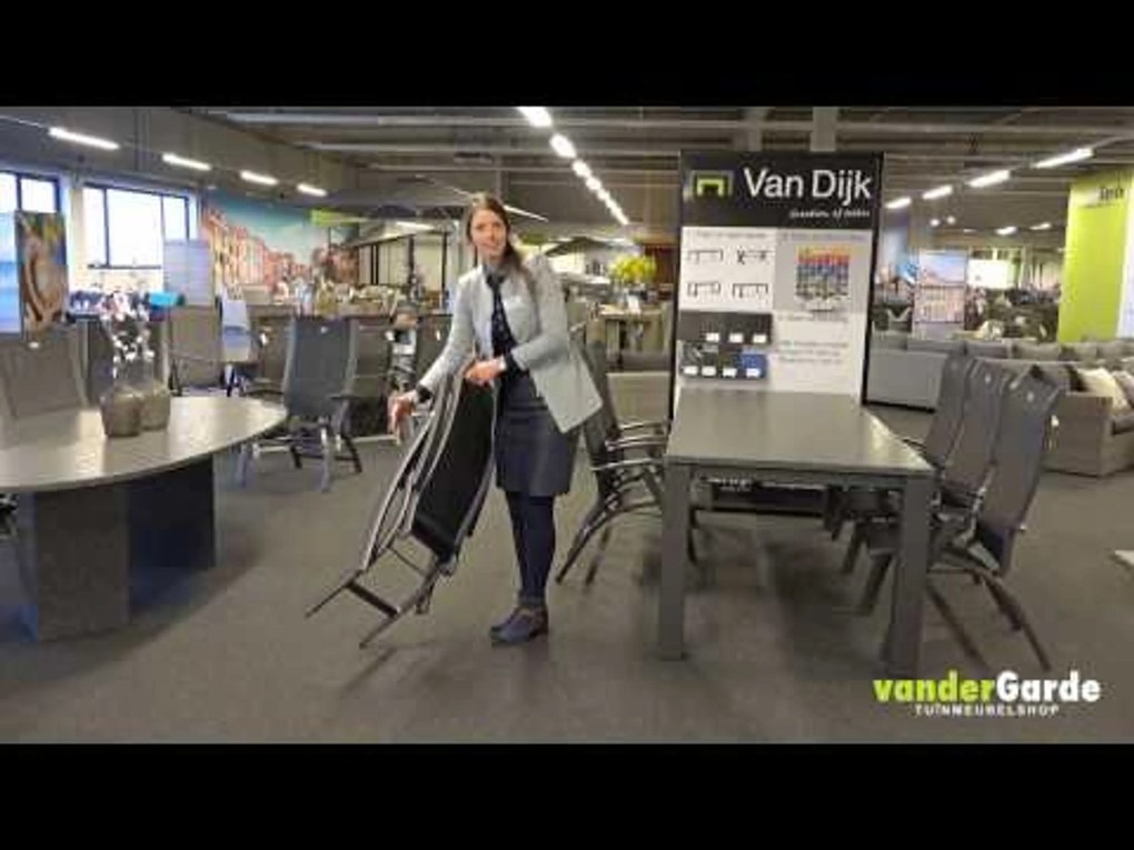 Tuinset 4 personen 160 cm Aluminium/Textileen Grijs Hartman Summerland/Concept