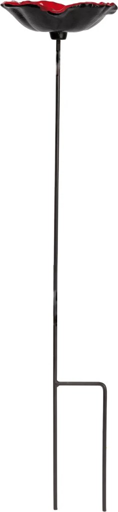 Bûten Gift - Feeder met tuinsteker - Papaver - H75xdiameter 14,5 cm