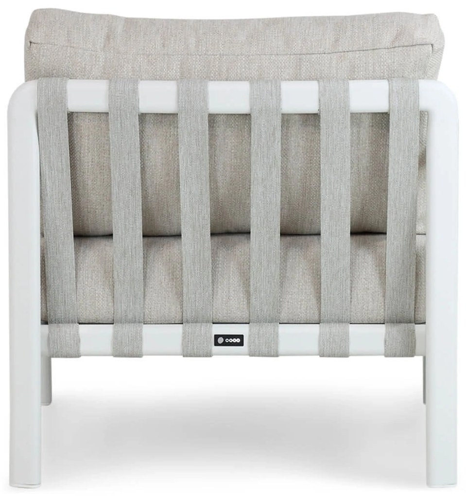 Stoel en Bank Loungeset 5 personen Aluminium/rope Wit  Coco Avellino
