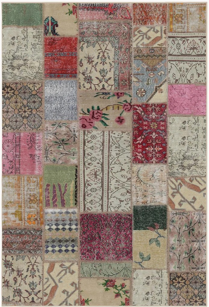 Wasbaar laagpolig vloerkleed Patchwork