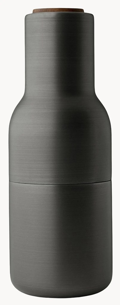 Zout- en pepermolen Bottle Grinder met walnootdeksel, 2-delig