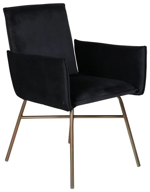 Jörn Eetkamerstoel - Callie -Zwart - Fluweel - Jörn