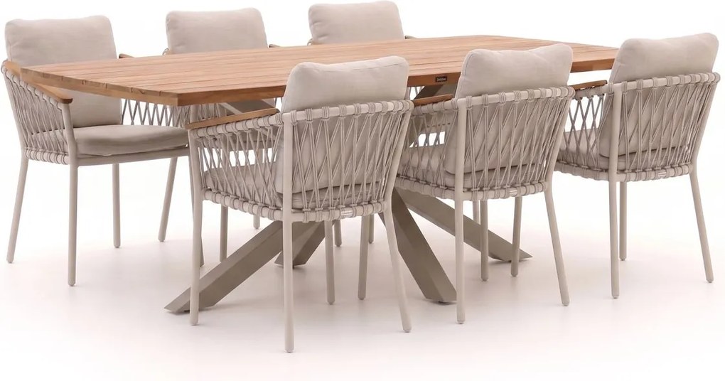Diningset Bellagio  | 6 personen | Tuinset teakhout | 7-delig | Kees Smit Tuinmeubelen
