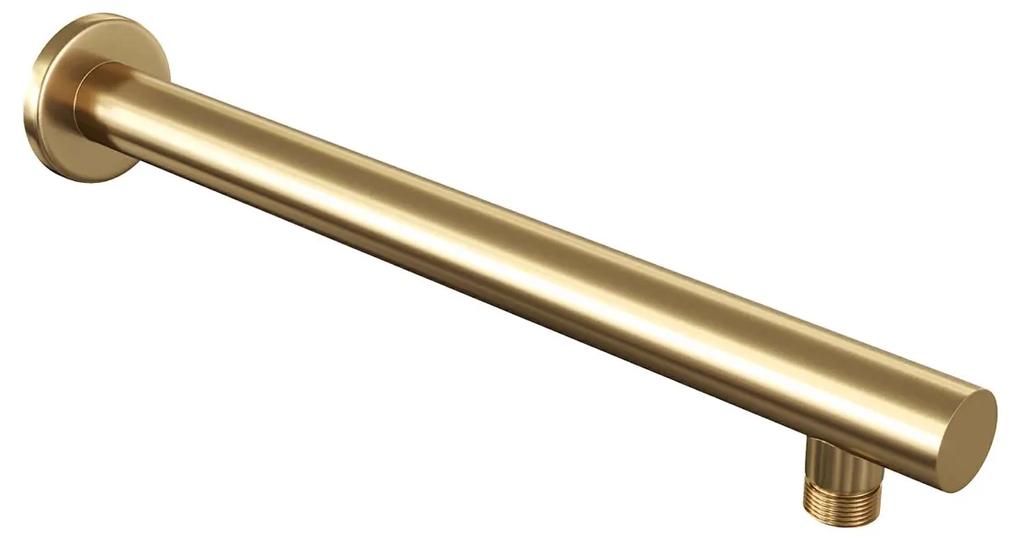 Brauer Gold Edition thermostatische inbouw regendouche met 3 standen handdouche, rechte muurarm, glijstang en hoofddouche 30cm set 68 messing geborsteld PVD