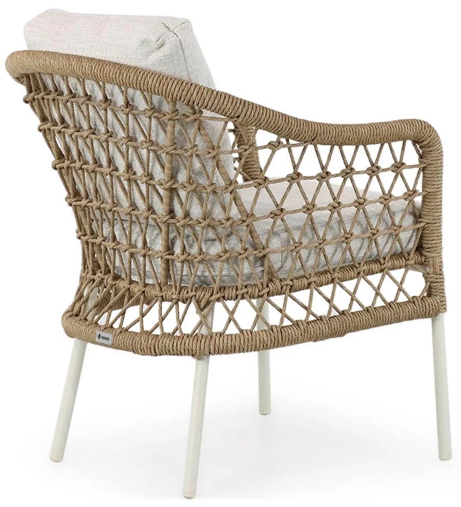 Tuinset 6 personen 225 cm Aluminium/wicker Taupe Coco Bali/Almeria