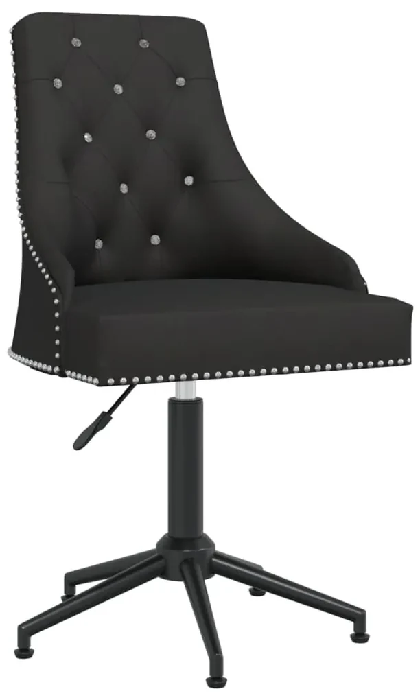 vidaXL Eetkamerstoelen draaibaar 6 st fluweel zwart