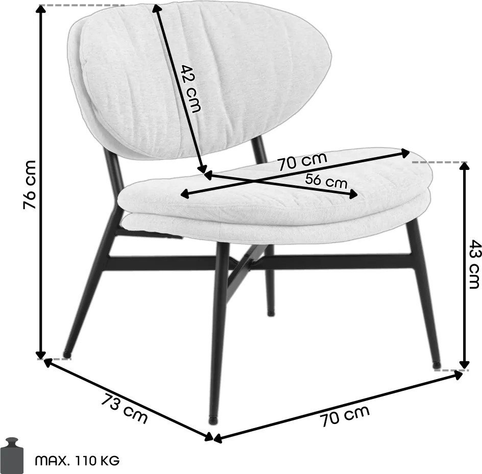 SOPHIA Groen (stof Apia 352)/zwart onderstel - RELAXFAUTEUIL STOEL VOOR DE WOONKAMER/HET KANTOOR MET BEKLEDING