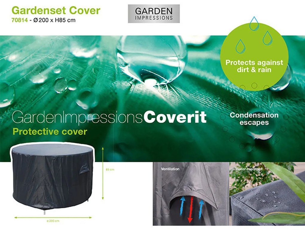 Garden impressions Tuinset beschermhoes Ø 200xH85 cm
