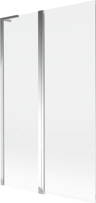 Mexen Mist L badscherm 2-delig 110 x 150 cm, transparant, chroom - 8A9L-110-011-01-00