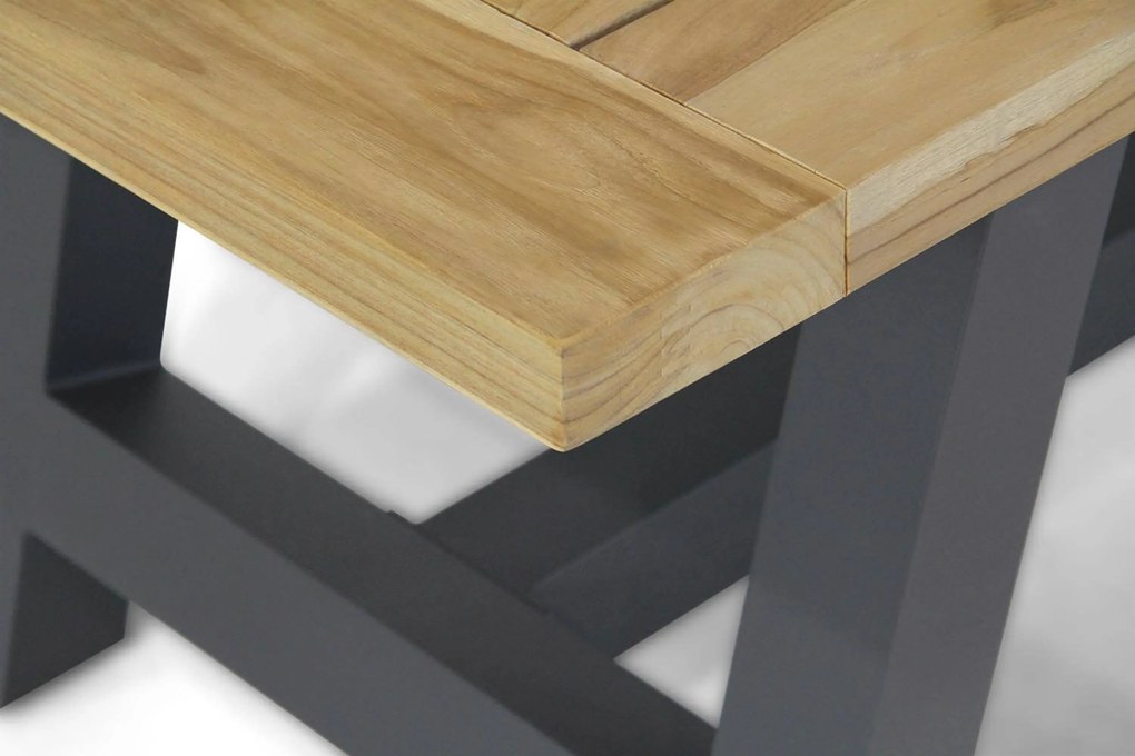 Tuinset 6 personen 260 cm Aluminium Grijs Santika Furniture Santika