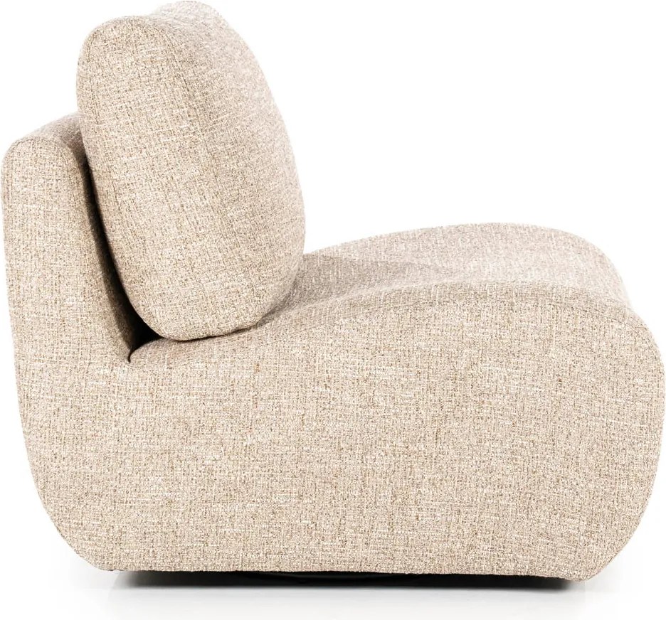 Draaibare Fauteuil Taupe Zonder Armleuning
