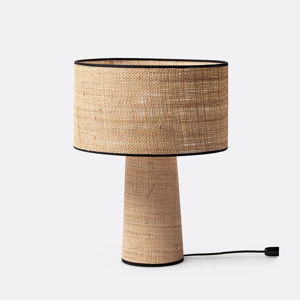 Tafellamp in raffia, Dolkie