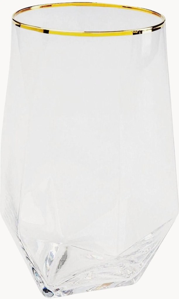 Handgemaakte tumblers Diamond, 4-delig
