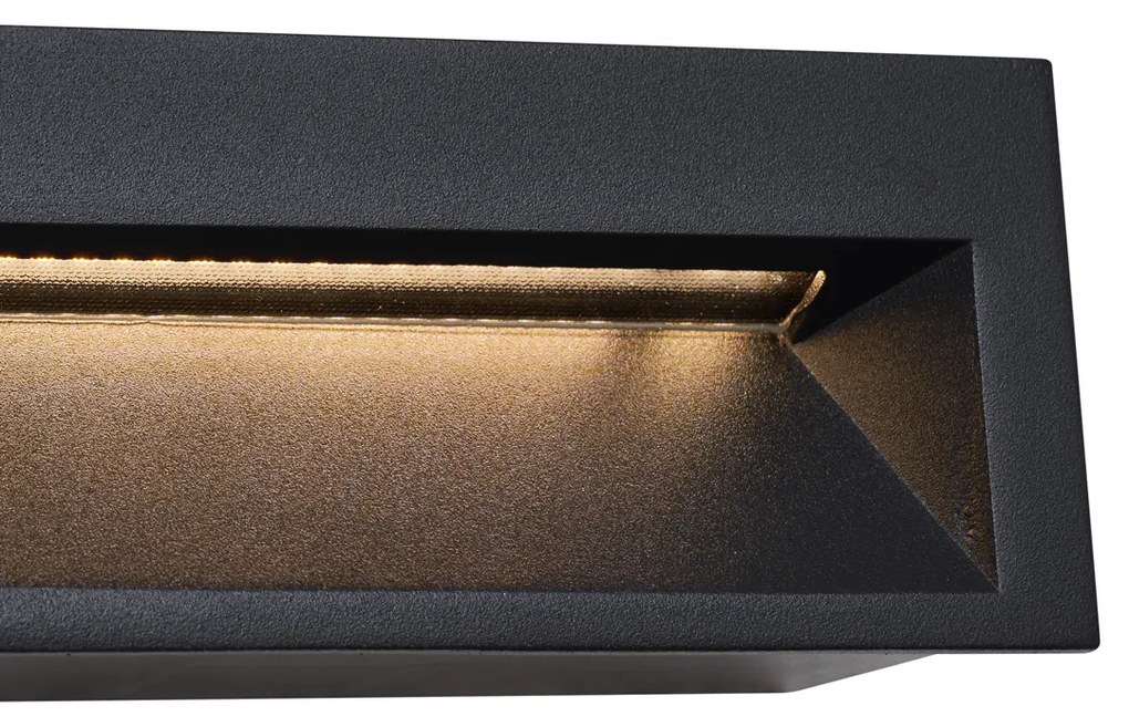 Buitenlamp Moderne inbouw wandlamp zwart 28cm incl. LED IP65 - Mert Modern IP65 Buitenverlichting