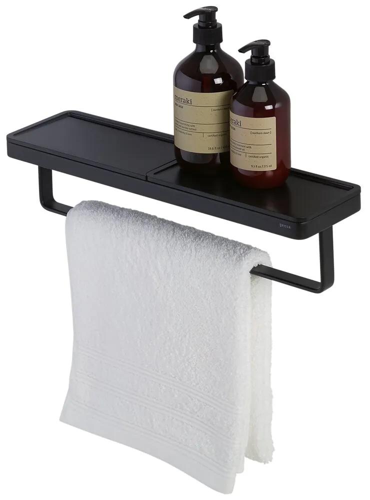 Geesa Frame handdoekrek met plateau 42cm zwart