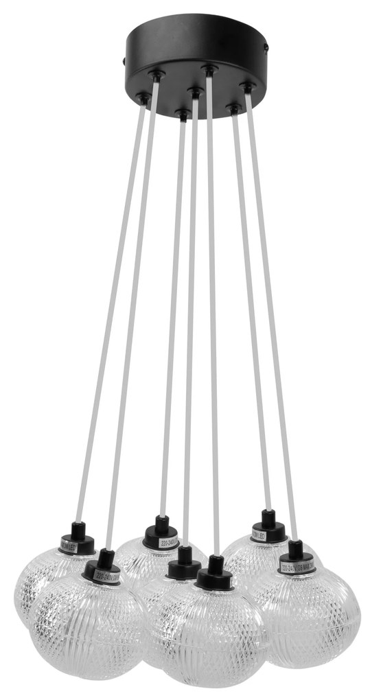 Hanglamp MS020-7CP Black