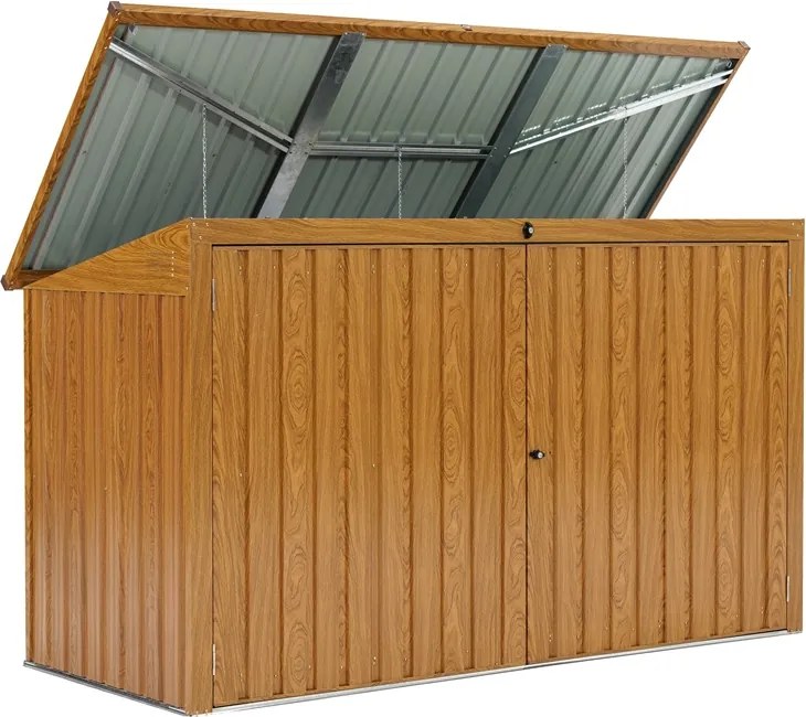 Opbergvak voor afvalbak 3 x 240l Hamilton Store Boss bruin