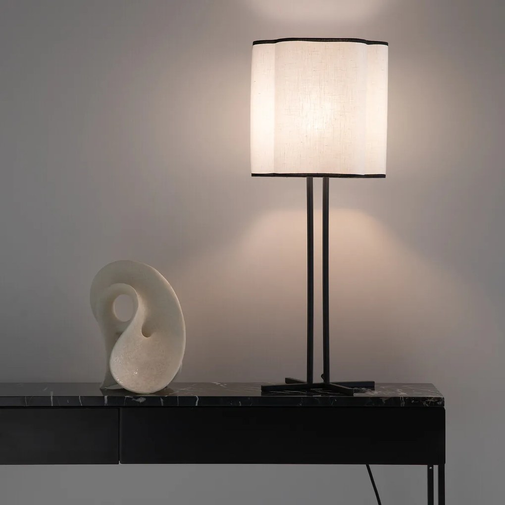 Lampenkap in gewassen linnen, Suso