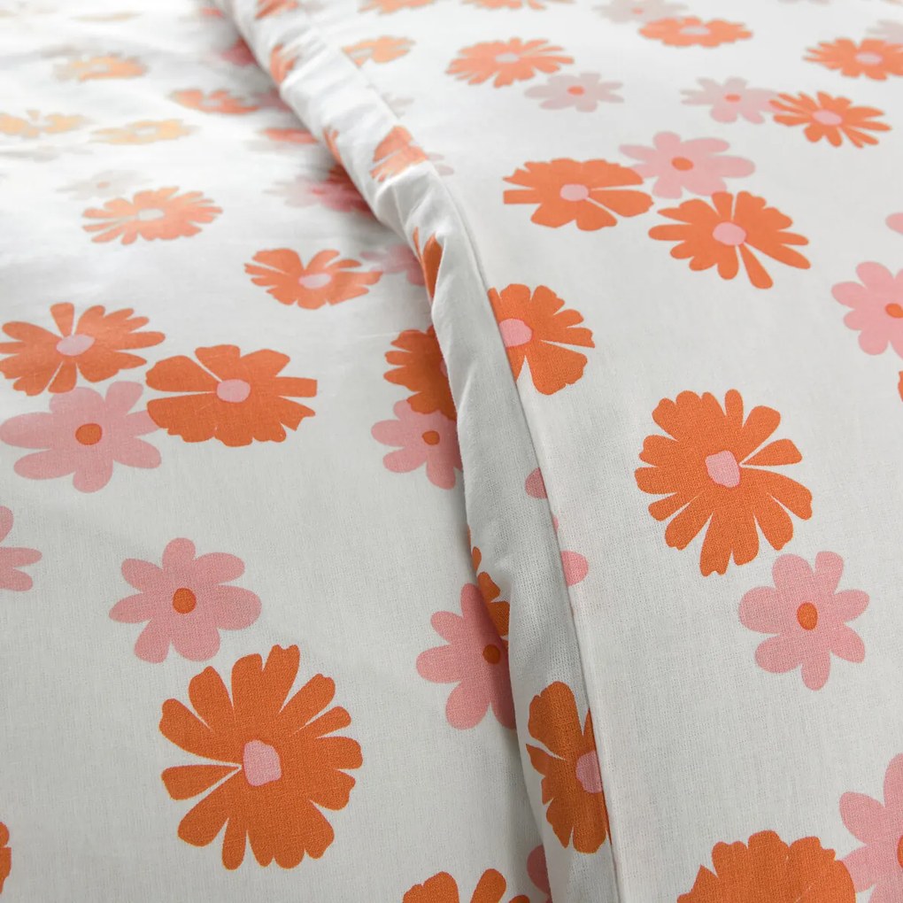 Kinderbedset 50% gerecycled katoen, vierkante kussensloop, Marguerite