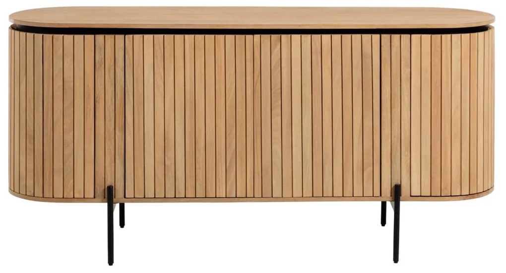 Kave Home Licia Ovaal Dressoir Van Mango Hout 170 Cm - 170x49.5x80cm.