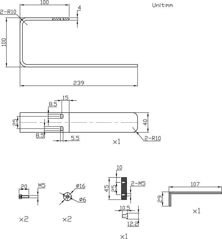 Eastbrook Warrington handdoekhouder 24cm messing geborsteld