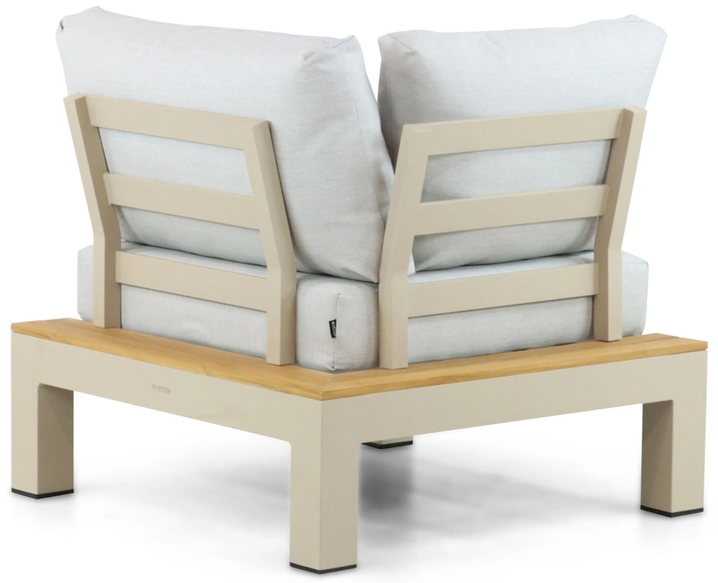Loungeset 5 personen Aluminium/Teak Taupe Lifestyle Garden Furniture Vittoria