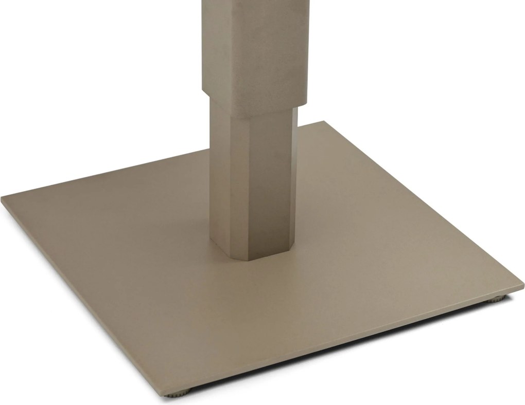 Tuintafel   90 x 90 cm  Zand/Beige   Tivano in hoogte verstelbare