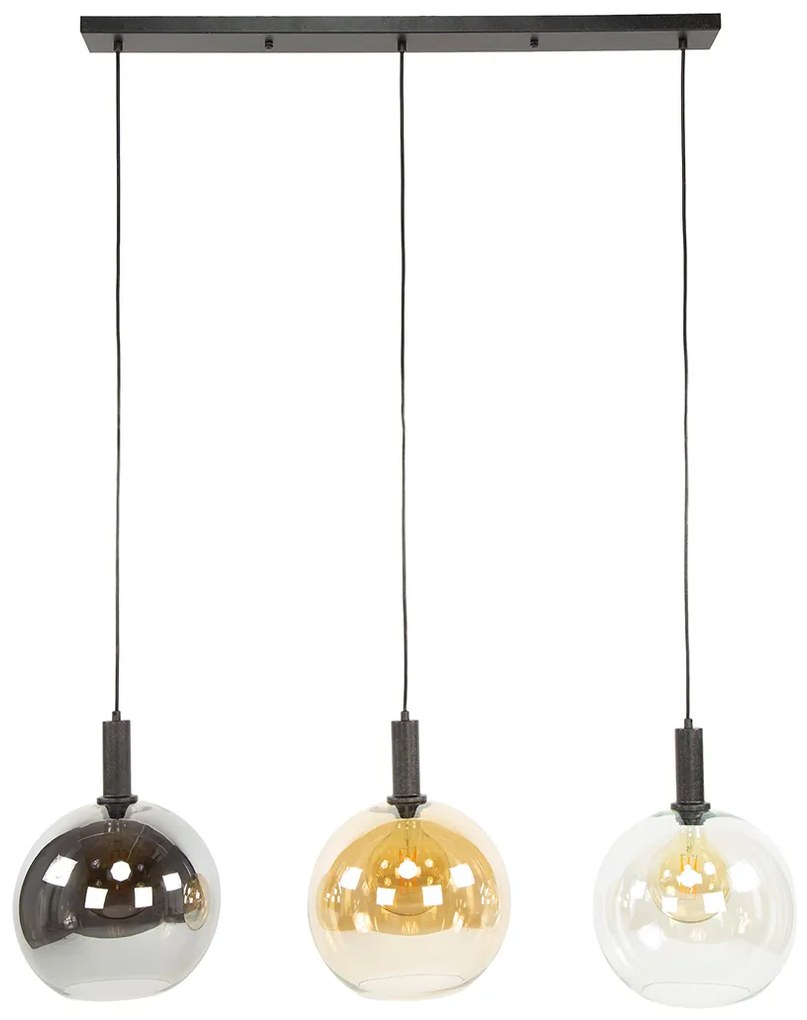 Hanglamp Tricolore 3-lichts Zwart