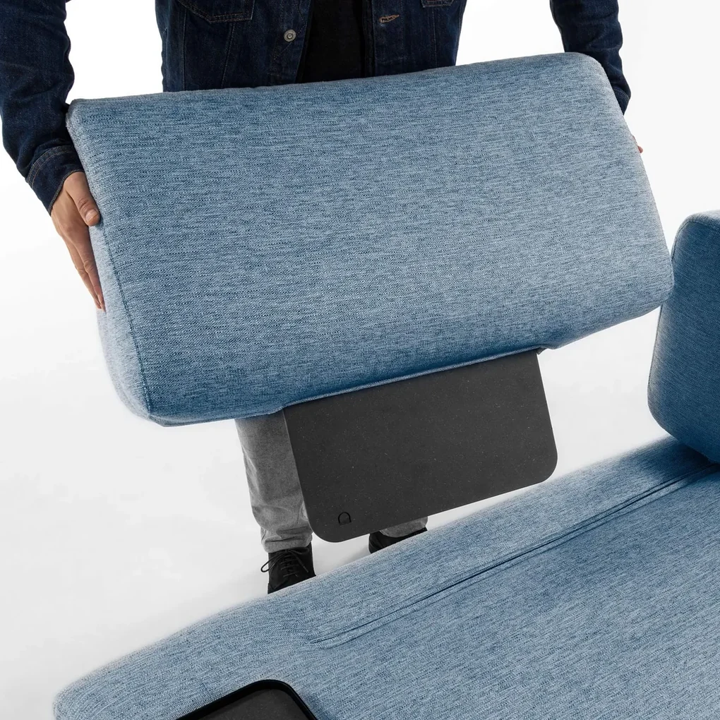 Kave Home Compo Design 3-zits Bank Met Tafeltje Blauw