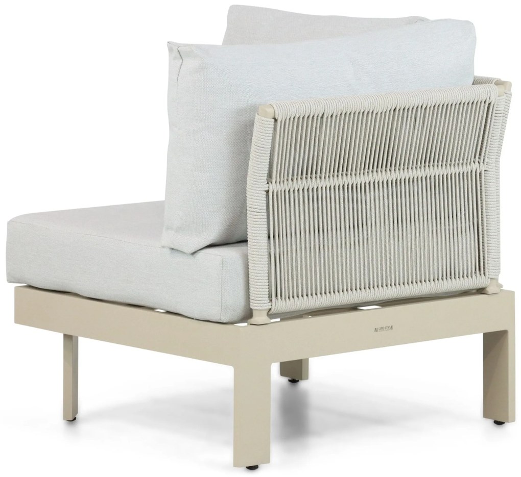 Hoek loungeset 6 personen Aluminium Taupe Lifestyle Garden Furniture Lorenzo