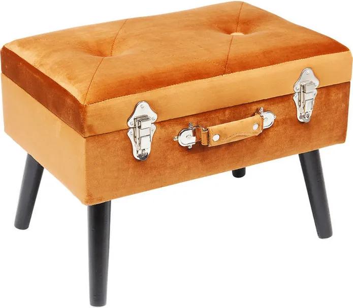 Kare Design Suitcase Ludieke Oranje Hocker