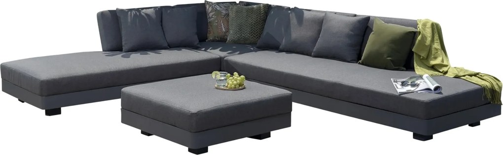 Showroommodel Santa Monica hoek loungeset 4 delig aluminium antraciet