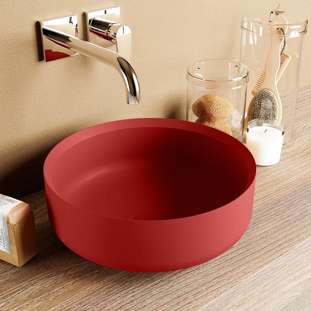 Mondiaz Coss Solid Surface waskom 36cm fire