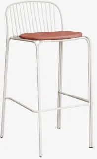 Pack Van 2 Hoge Tuinkrukken Van Staal Anerina Gardenia Wit & ↑75 Cm & Terracota - Sklum