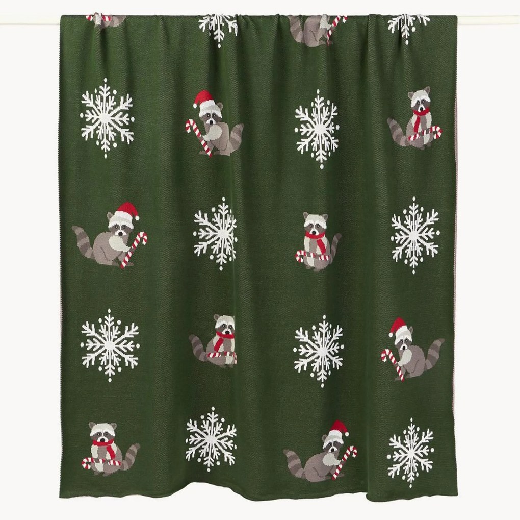 Katoenen plaid Buddy met winters motief