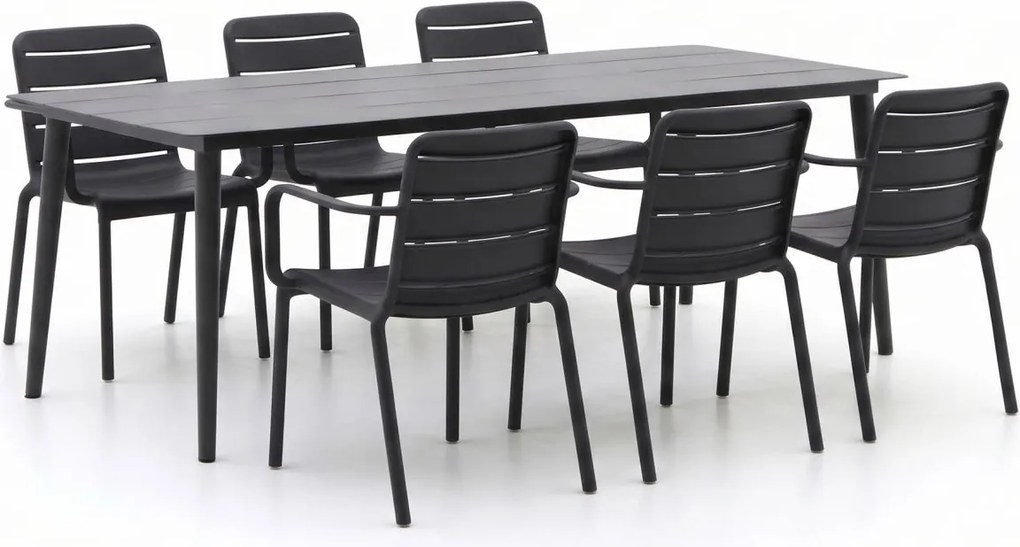 + 10% kassakorting | Diningset Forza  | 6 personen aluminium | Tuinset stapelbaar | 7-delig | Kees Smit Tuinmeubelen