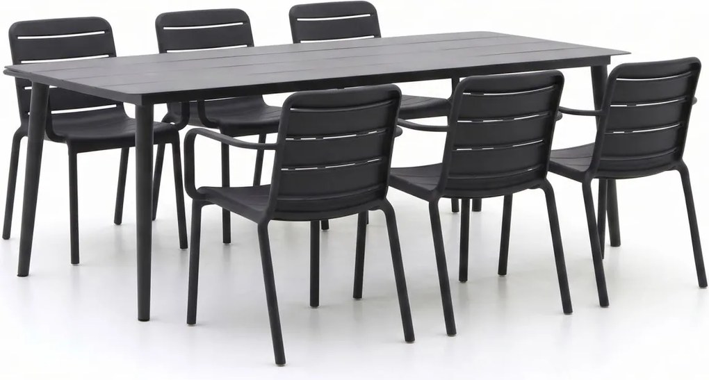 Diningset Forza  | 6 personen aluminium | Tuinset stapelbaar | 7-delig | Kees Smit Tuinmeubelen