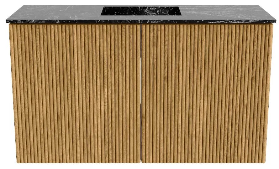 Mondiaz Joya DLux 70cm toiletmeubel oak met wastafel faye midden 1 kraangat lava