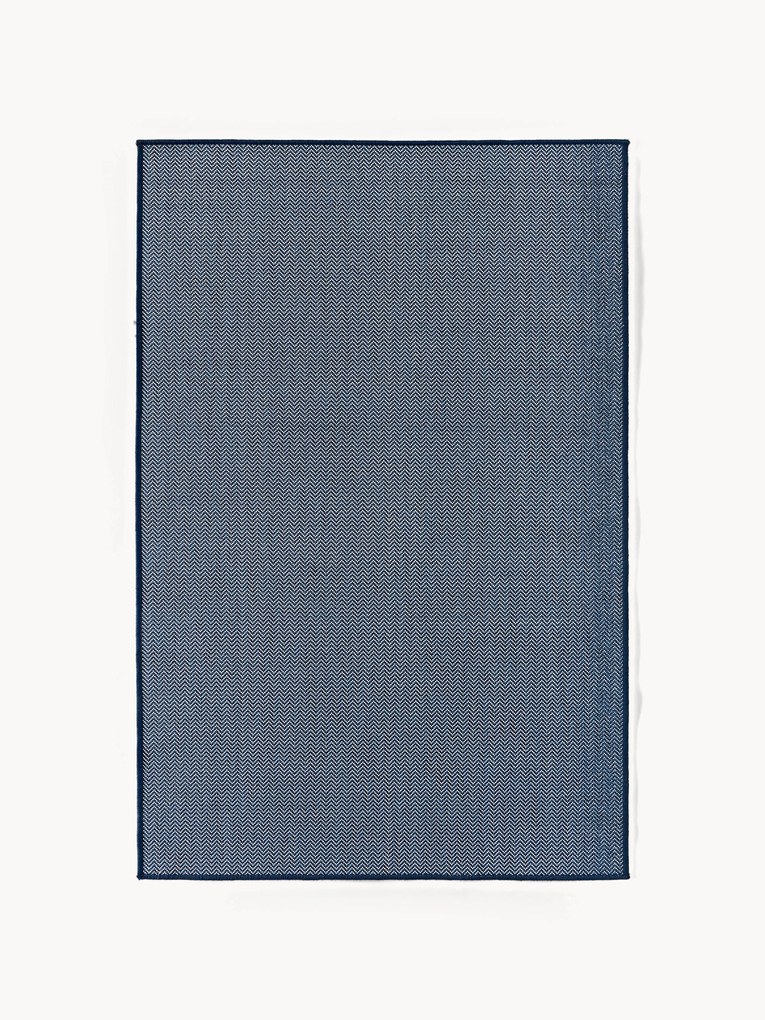 Indoor & outdoor dubbelzijdig vloerkleed Cort met zigzag patroon