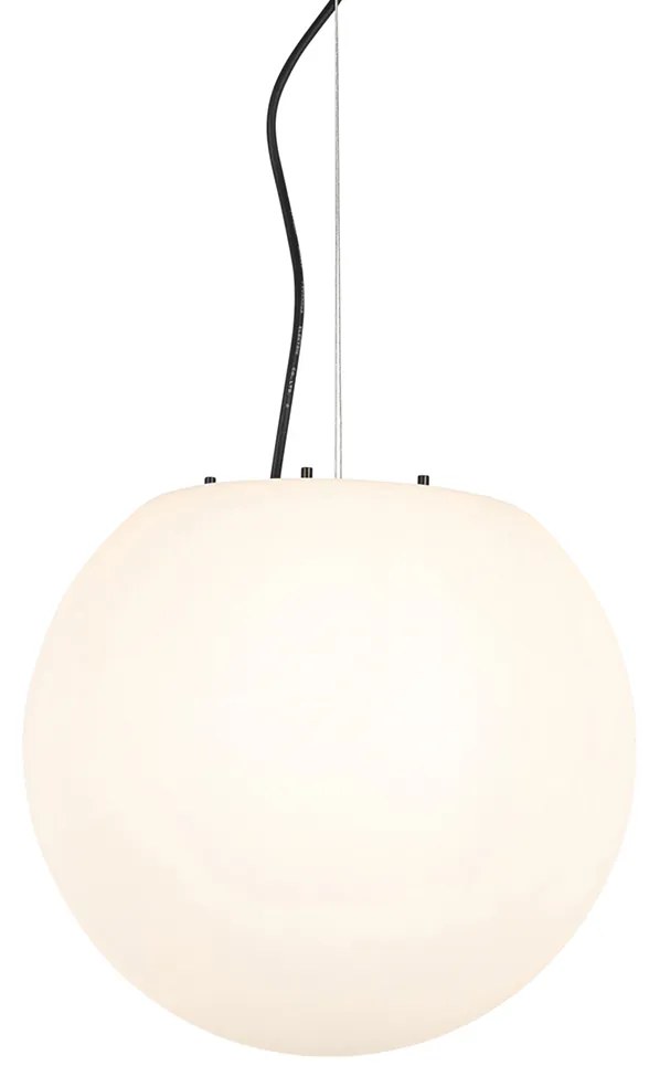 Moderne buiten hanglamp wit 35 cm IP44 - Nura Modern E27 IP44 Buitenverlichting bol / globe / rond