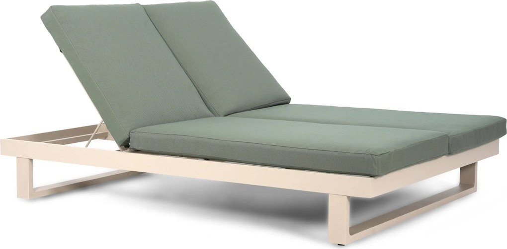 Lifestyle Garden Furniture Massimo Ligbed Met Kussen Loft/moss Green Aluminium Taupe